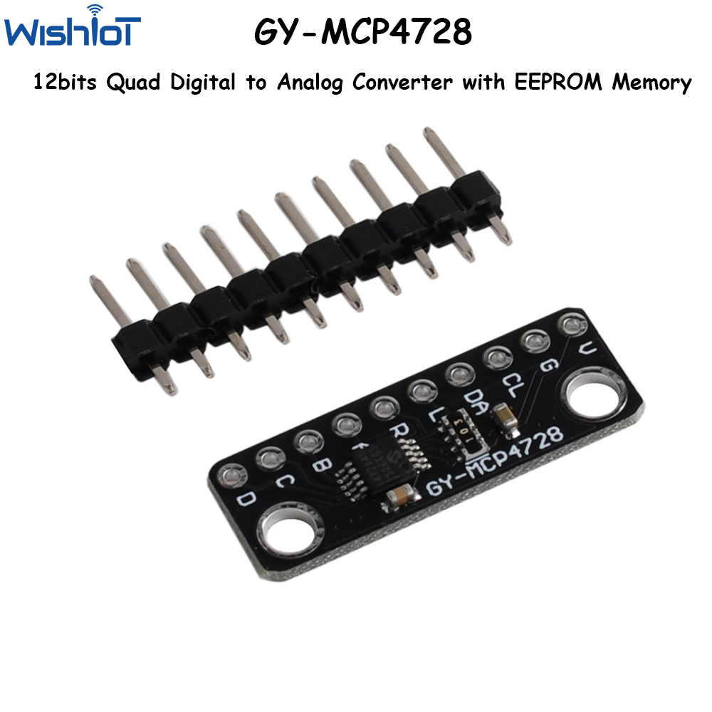 MCP4728 12 บิต Quad Digital to Analog Converter พร้อมหน่วยความจํา EEPROM DAC Breakout Sensor โมดูล I2C อินเทอร์เฟซ Low Power GY-MCP4728
