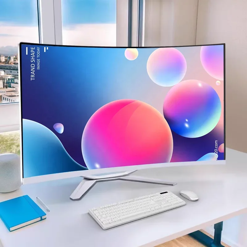 オールインワンの湾曲したデスクトップPC, 8GB, 16GB, 32GB RAM,512 GB SSD, Core i7, i5プロセッサ