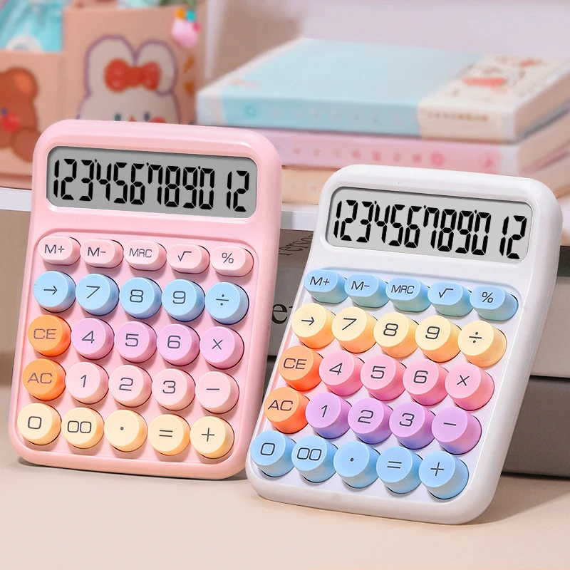 ドーパミン電卓 12 桁デスクトップ電卓メカニカルキーボード電卓ポータブルミニ電卓ホームスクールオフィス用