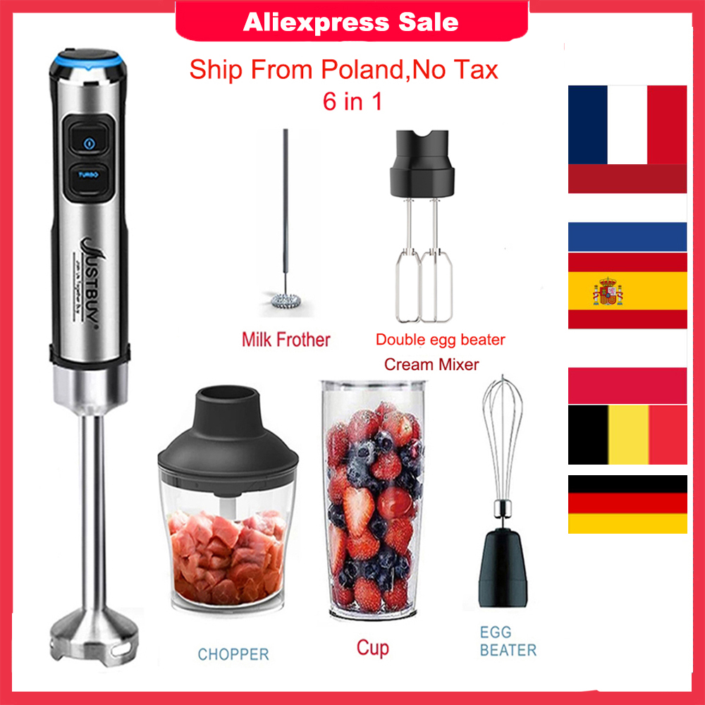 Preço de fábrica led 1500w 6/4 em 1 vara elétrica mão liquidificador comercial processador alimentos batedor ovo misturador espremedor moedor carne