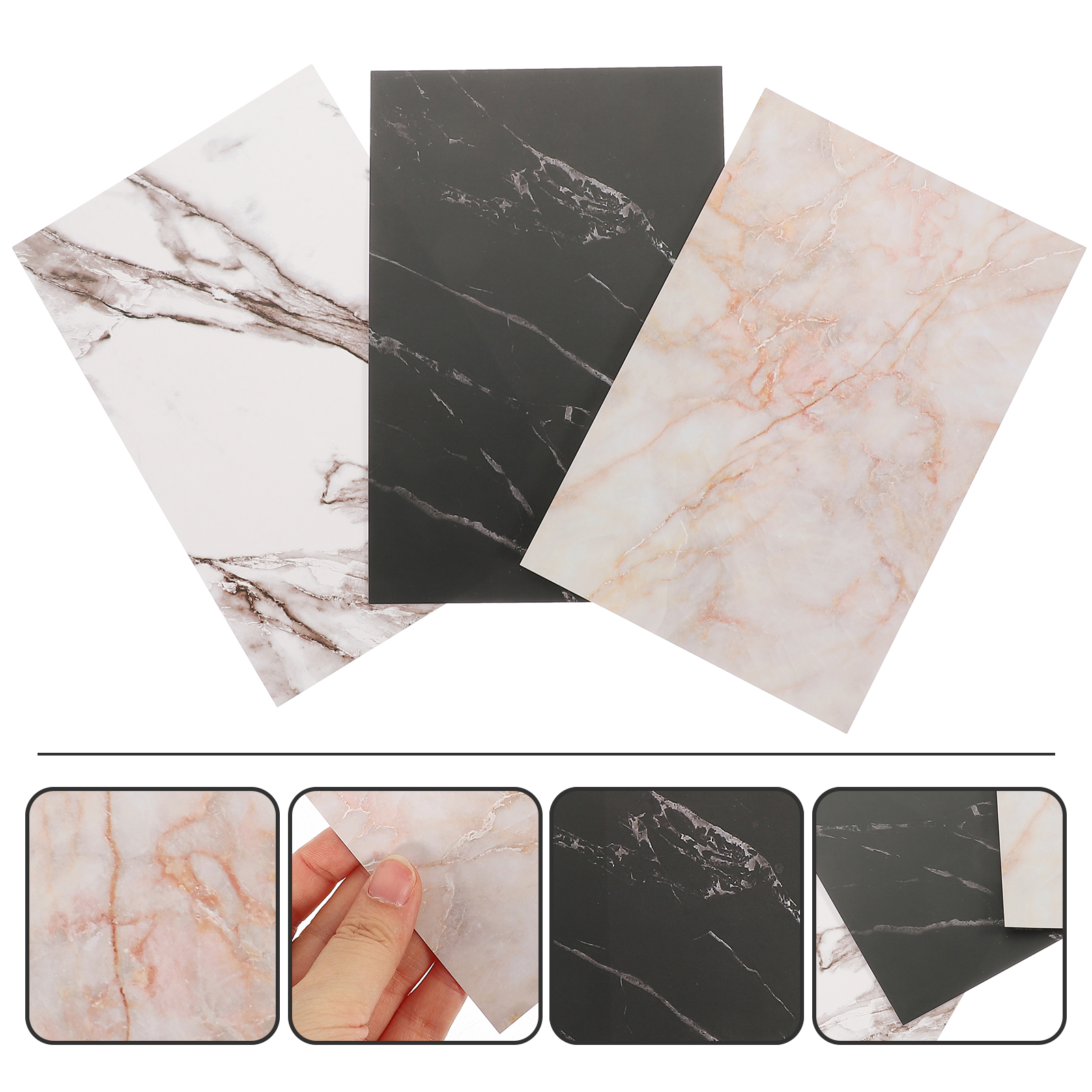 3 pièces marbre nourriture photographie décors papier Photophones pour Photos Art papier 21X14 cm Shoot Photocall accessoires noël
