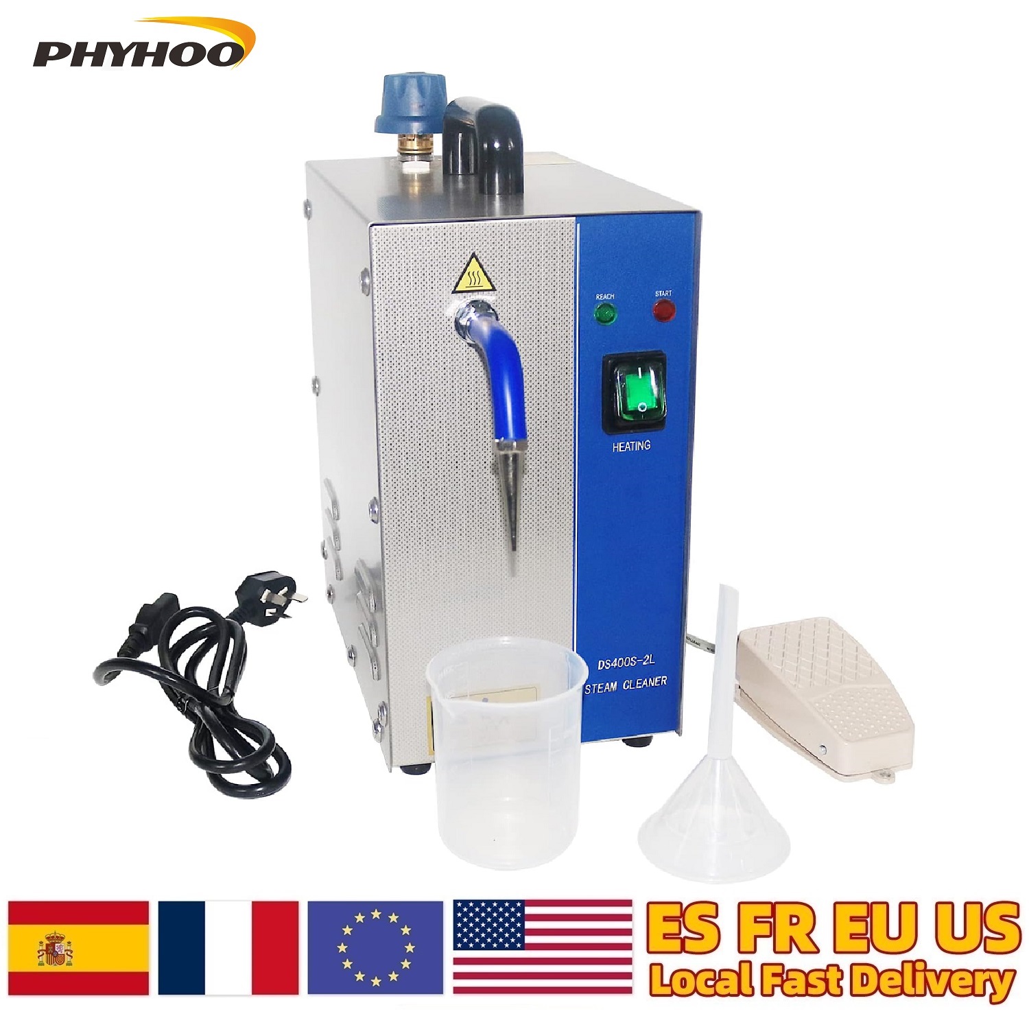 Nettoyeur à vapeur pour bijoux, acier inoxydable, lave-gemme, or et argent, machine à vapeur, outils d'équipement d'orfèvre, 2L