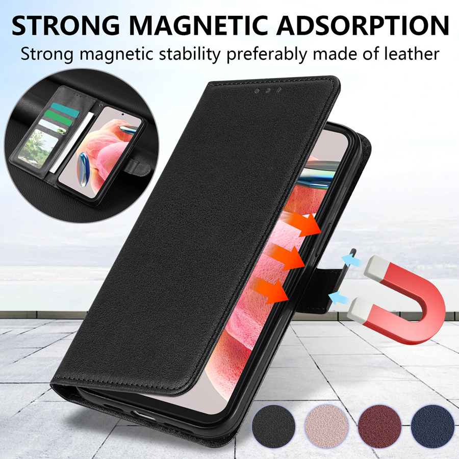 Portemonnee met kaartsleuven, fotolijstje, klassieke stijl, magnetische klep, leren hoesje voor Xiaomi Poco X8/X7/M7 Pro C85 M8 C75 X6 C65