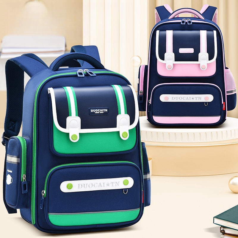 Nueva mochila de hombros de estilo británico para niños de escuela primaria, mochila escolar con múltiples compartimentos de gran capacidad para niños y niñas de 1 a 6 grados