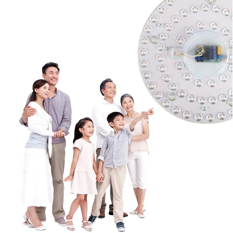 PANEL LED anillo de luz circular SMD2835 12W 18W 24W 36W 50W LED cuadrado redondo decoración de techo lámpara de techo AC 220V LED downlight
