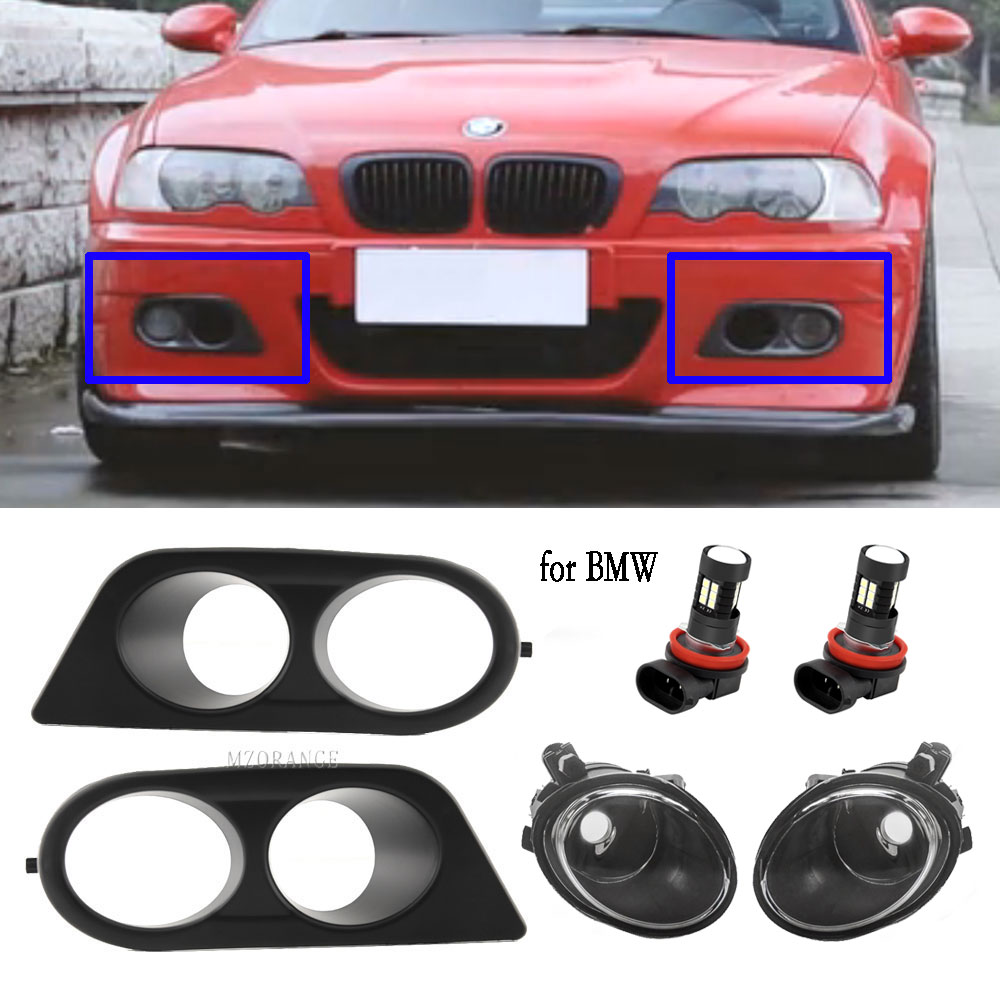 Fendinebbia per BMW E46 M3 2001-2006 fendinebbia nero lucido Surround condotto dell'aria copertura della lampada della nebbia cornice della griglia fendinebbia a LED faro
