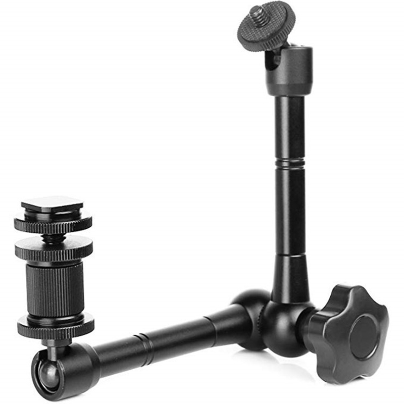 Braccio magico articolato ad attrito regolabile da 11 pollici + super morsetto per monitor LCD SLR Accessori per fotocamere da studio con luce flash a LED