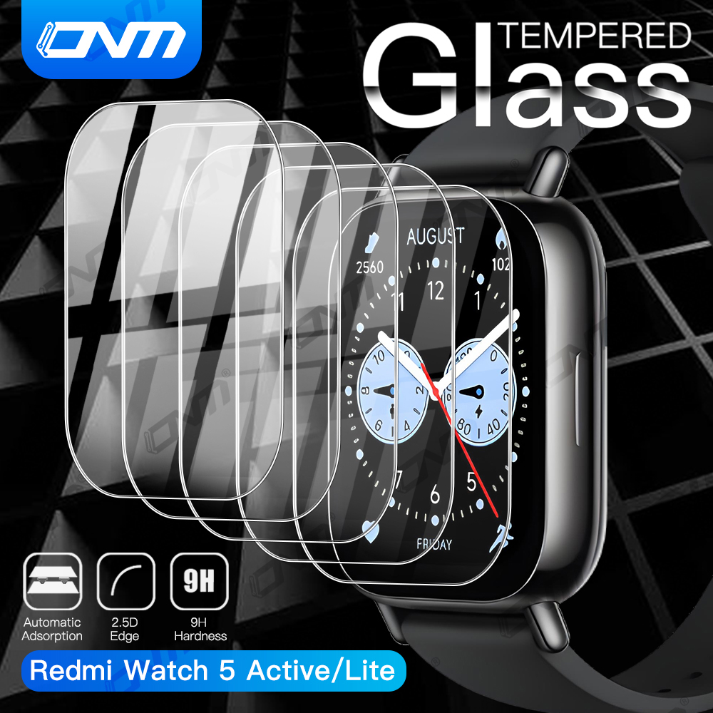 9H Premium Vidro Temperado para Xiaomi Redmi Watch 5 Lite / Active Smart Watch Clear HD Vidro Protetor de Tela Film Acessórios
