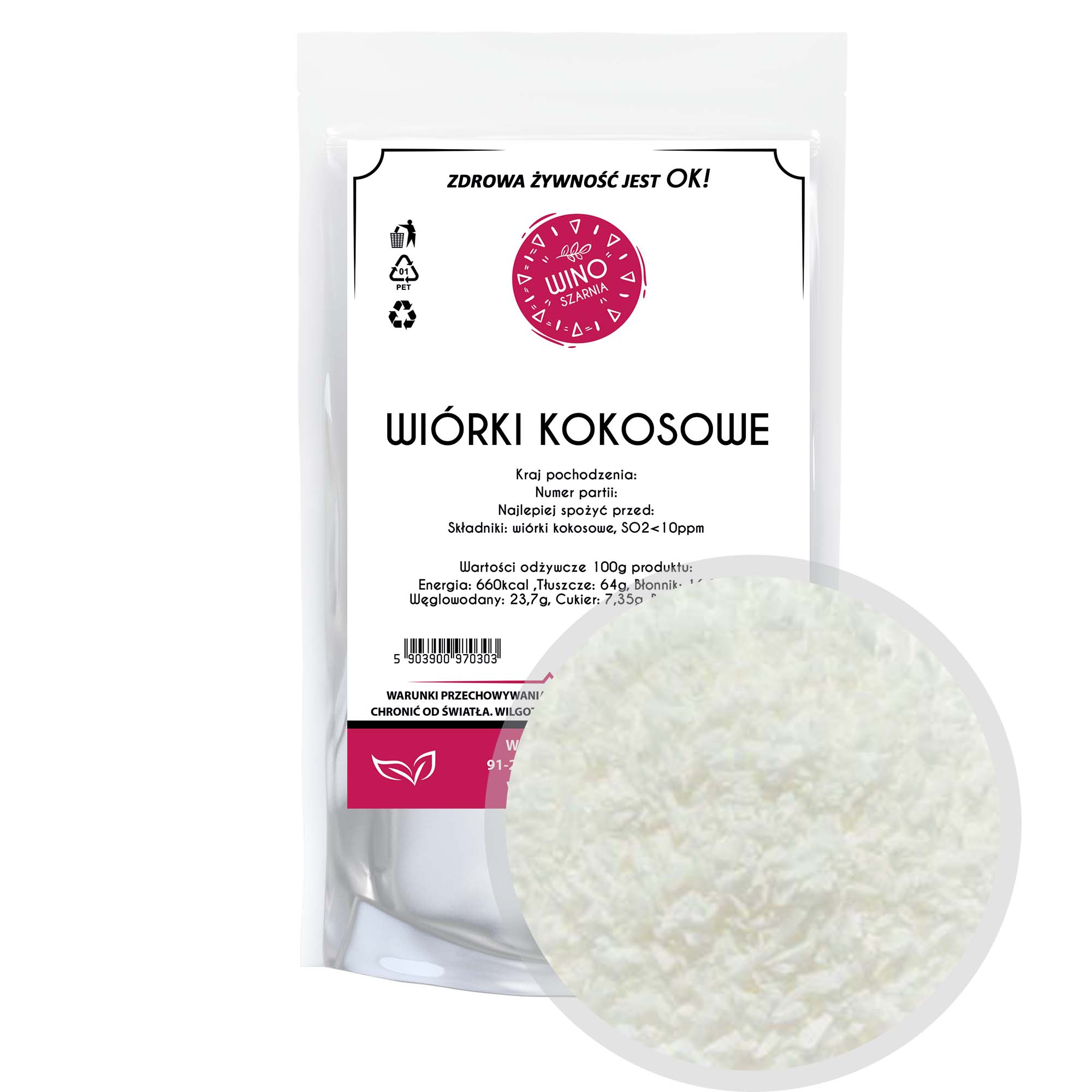 Kokosschaafsel Fijn - 1kg magere variant