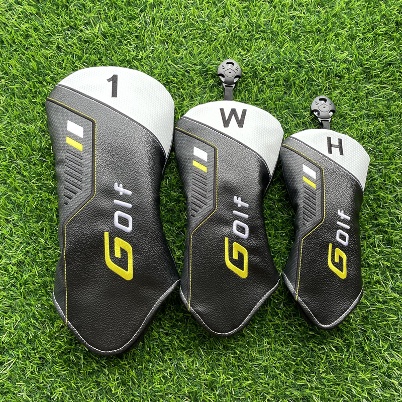Clube de golfe da série esportiva # 1 # 3 # 5 capas de cabeça de madeira motorista fairway woods capa couro pu de alta qualidade