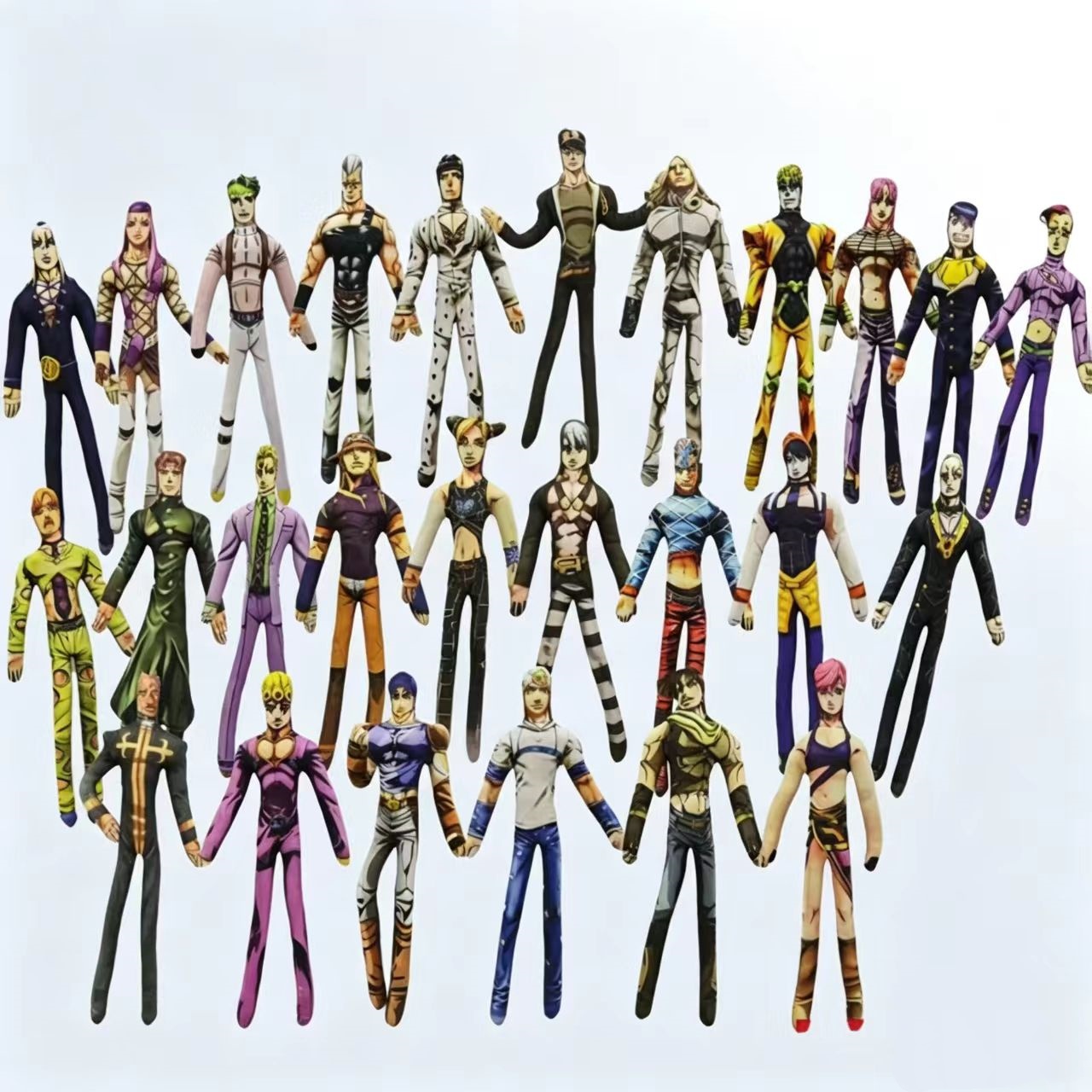 28cm JoJo Jotaro Kujo Joseph Joestar Gyro Zeppeli Johnny Joestar Pluszowa Lalka Abstrakcyjny Szkielet z Drutu Kolekcja dla Fanów Cosplay Prezent