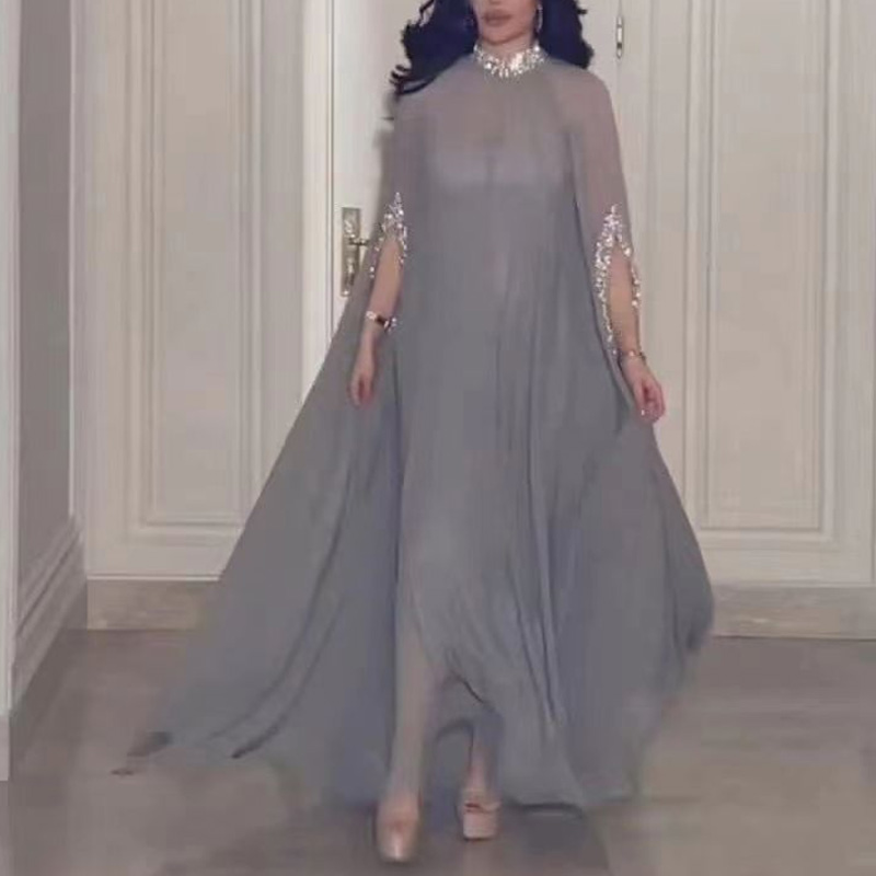 Vestido maxi grande de lantejoulas feminino, elegante vestido de festa à noite, vestido longo fino casual feminino, estilo sexy puro, 2023