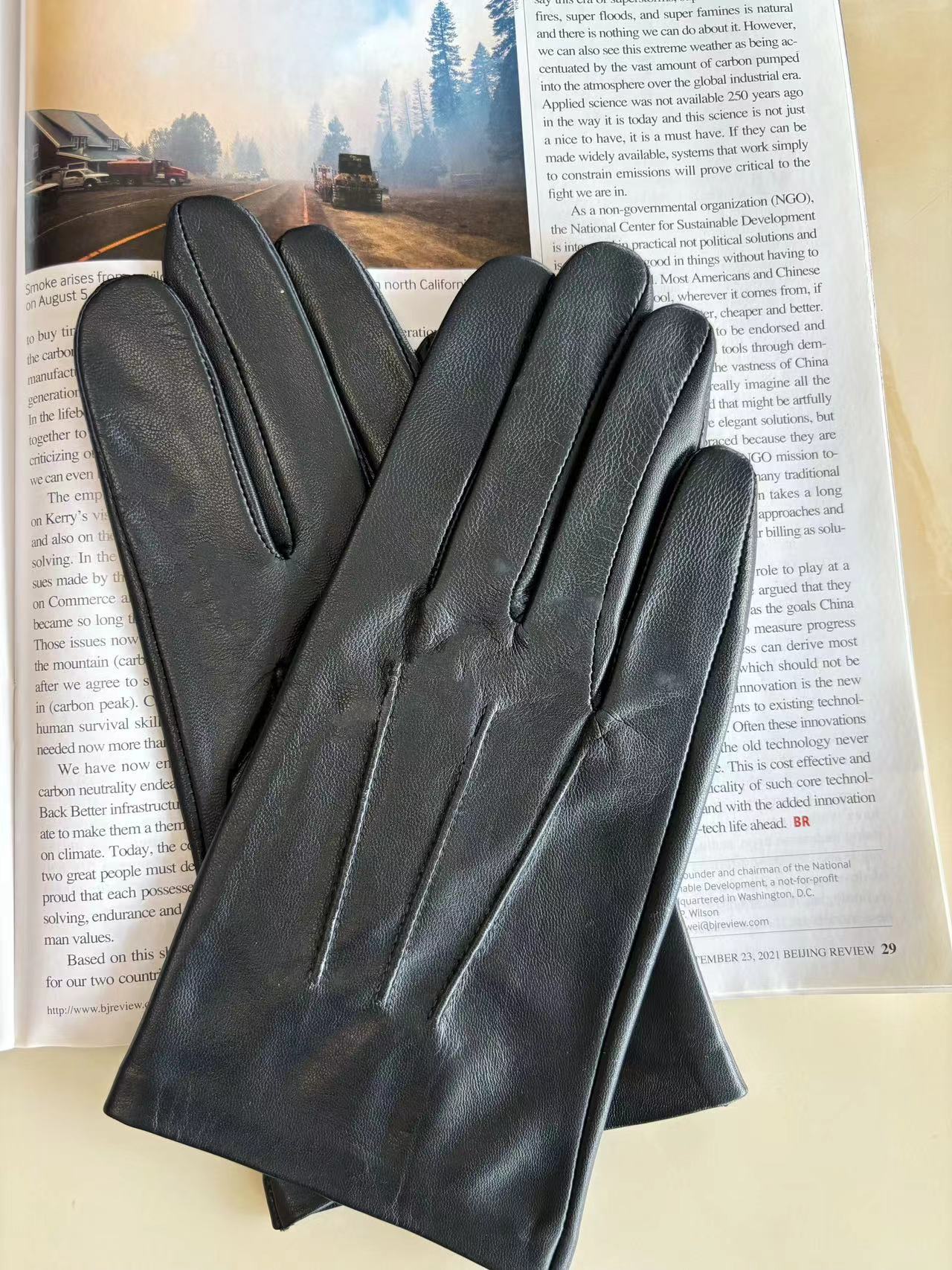 Herren Schaffell handschuhe treiben weiche, dünne Berührung