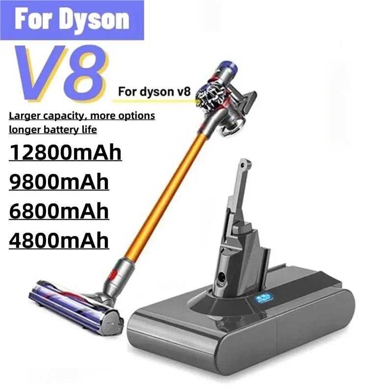 Akumulator zamienny do odkurzacza bezprzewodowego Dyson V8 Absolute, 21.6V 12800mAh, akumulator do odkurzacza ręcznego, 100% nowy
