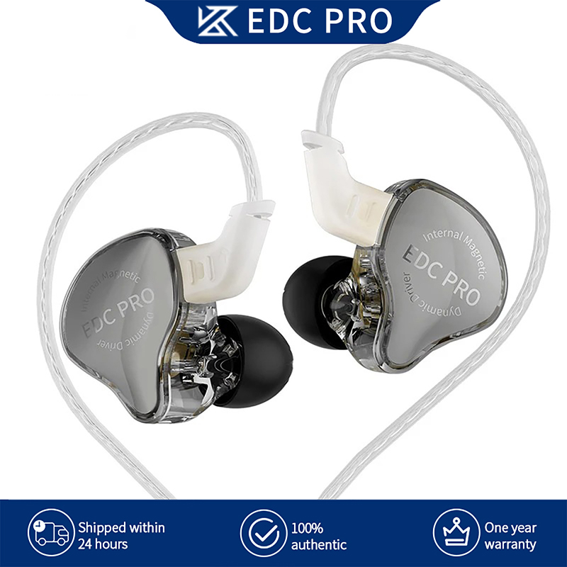 НОВЫЙ KZ EDC PRO Лучшие проводные наушники-вкладыши HIFI Bass Динамический монитор 3D Стерео наушники с шумоподавлением и съемным аудиокабелем