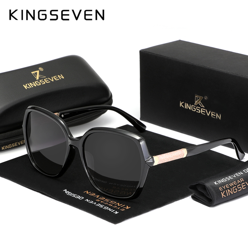 KINGSEVEN voor Lady Gepolariseerde dameszonnebril Luxe zonnebril Lentes Oogbescherming Brillen de sol Klassiek