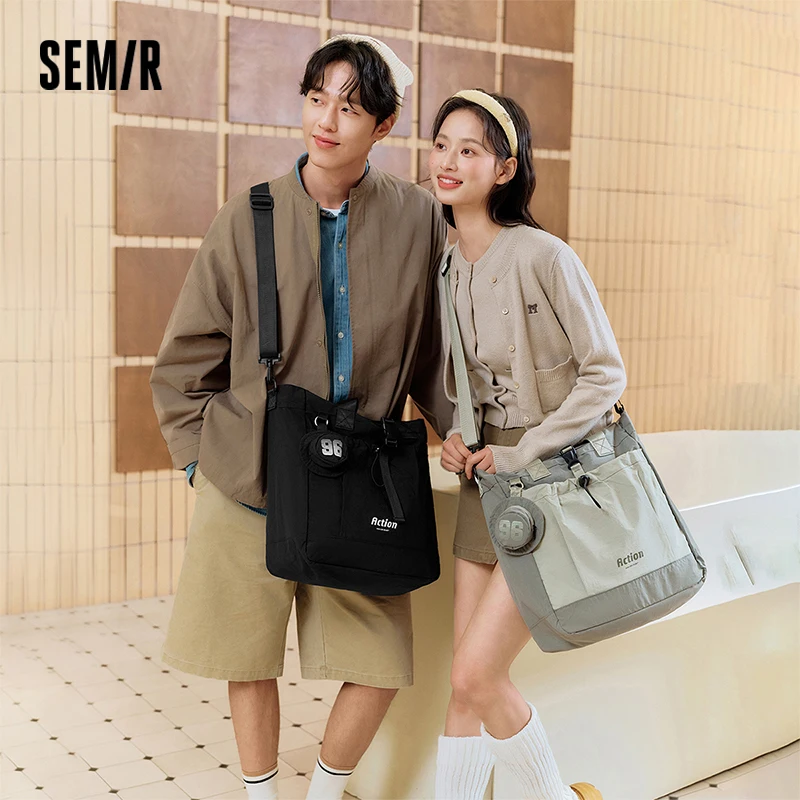 Semir Bolso de mano para hombre 2025, bandolera multifunción con gran capacidad para parejas urbanas al aire libre, aspecto de viaje