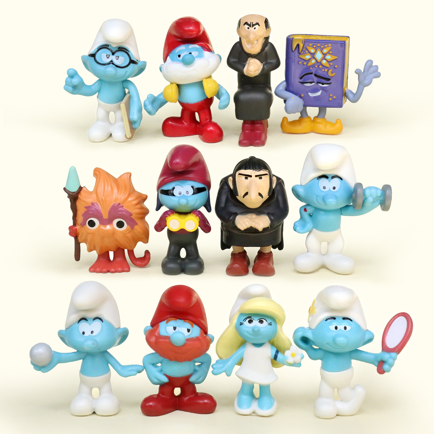 Nieuw verkochte 12 Smurfs Disney handmodel Les Schtro Smurfette Blue Elf baby cake poppenvormige ornamenten Verjaardagscadeaus