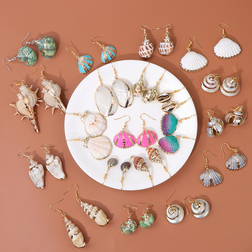 Nieuw in natuurlijke schelp zee mantel oorbellen Boho schelp oorbellen voor vrouwen vrouwelijke zee strand oorbellen zomer sieraden geschenken