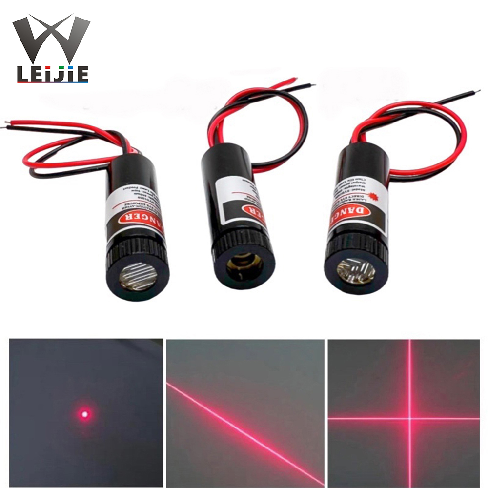 Przemysłowy regulowany moduł laserowy z możliwością ustawiania ostrości 650nm 5mW 12x35mm 3-6V Red DOT / Line / Cross Laser Module Industrial 12mm LED LD Module