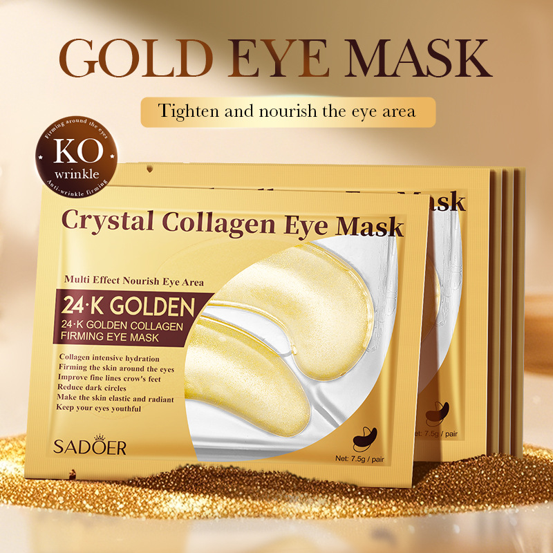 20Pcs=10Pairs Gold Collagen Crystal Eye Mask Skincare Eye Patches Firming Moisturizing Nourishing Eye Skin Care Products