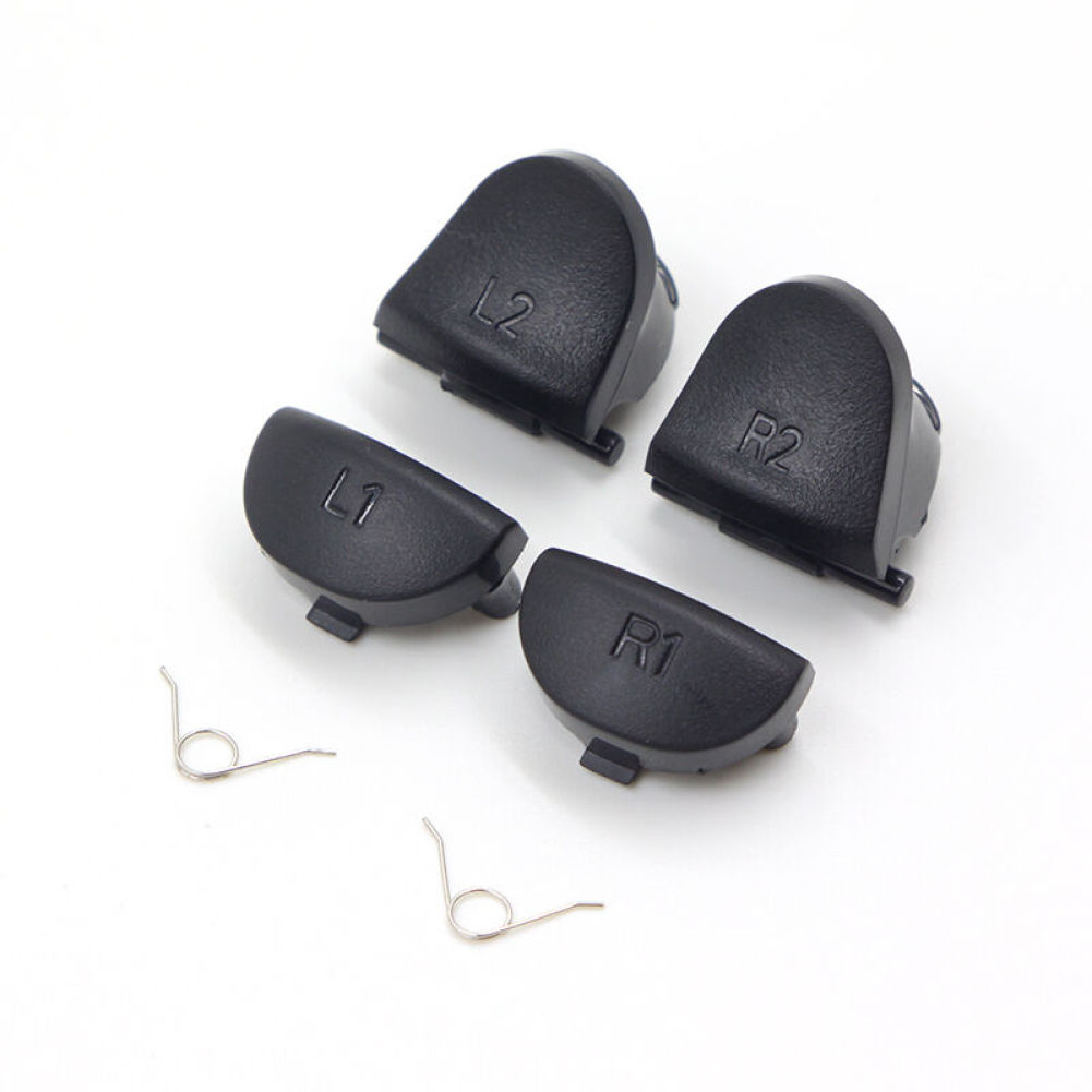 Kit de boutons de déclenchement de remplacement L1 R1 L2 R2 avec 2 ressorts pour accessoires de contrôleur Sony PS4, pièces de réparation de boutons de manette de jeu