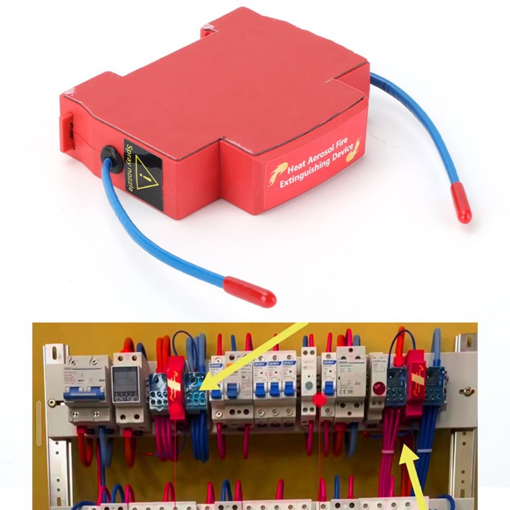 DIN Rail Retardant Device Dual-line Design Household Automatic Non-pollution Fire Extinguishing Device
