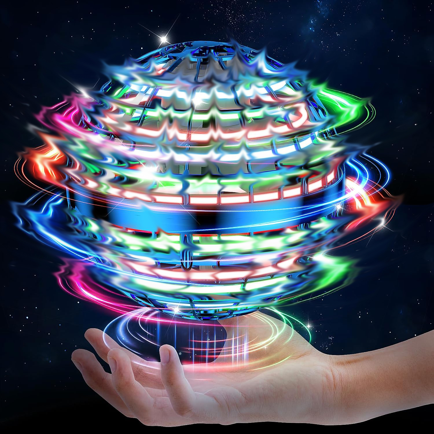 2026 ai voando orbe bola brinquedos galáxia globo cósmico boomerang pairar bola mão drone órbita galáctica fidget girando presente de aniversário