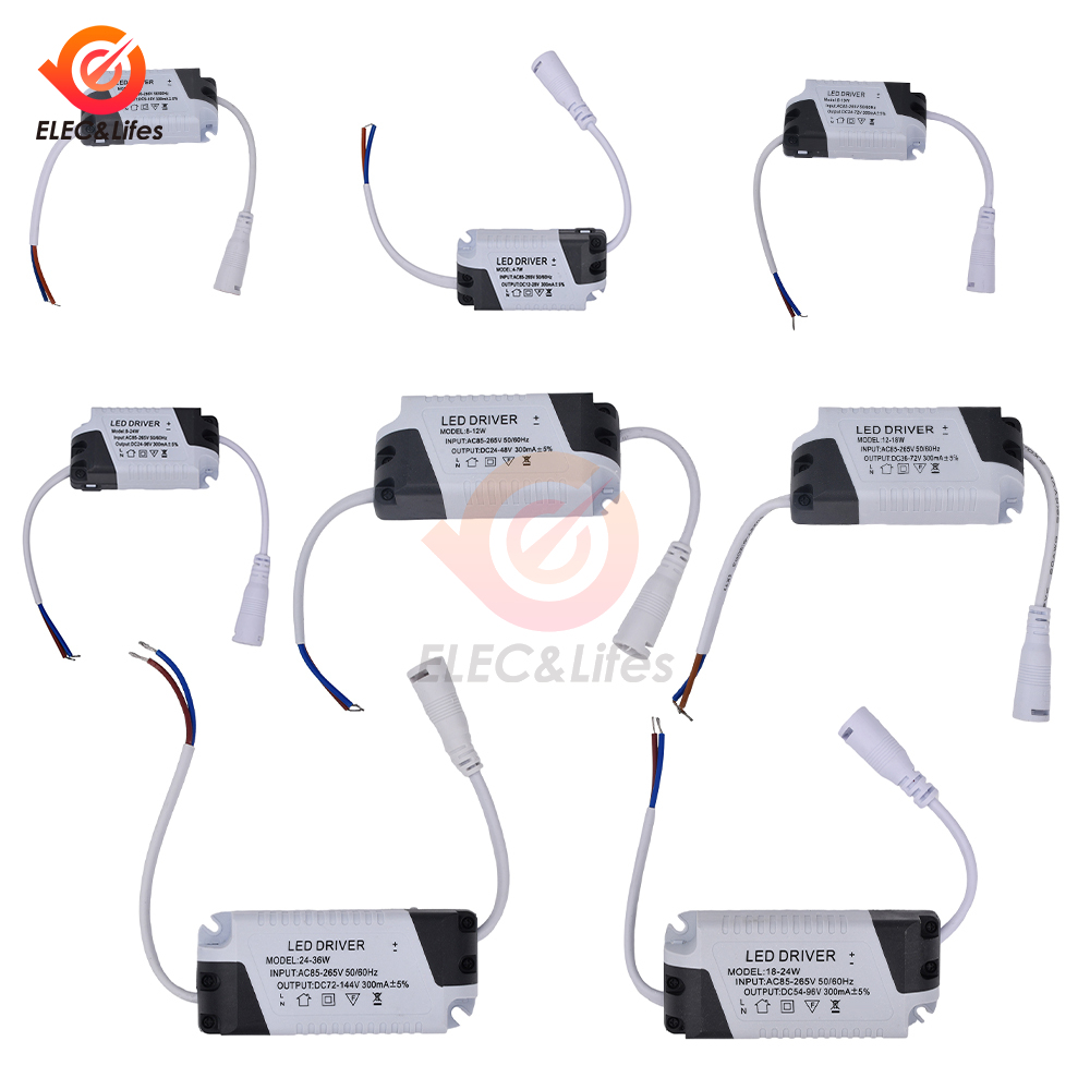 LED-Konstantstromtreiber AC 85–265 V, 3–4 W, 4–7 W, 8–12 W, 12–18 W, 18–24 W, 24–36 W, Netzteil, Transformator für Panel-Licht