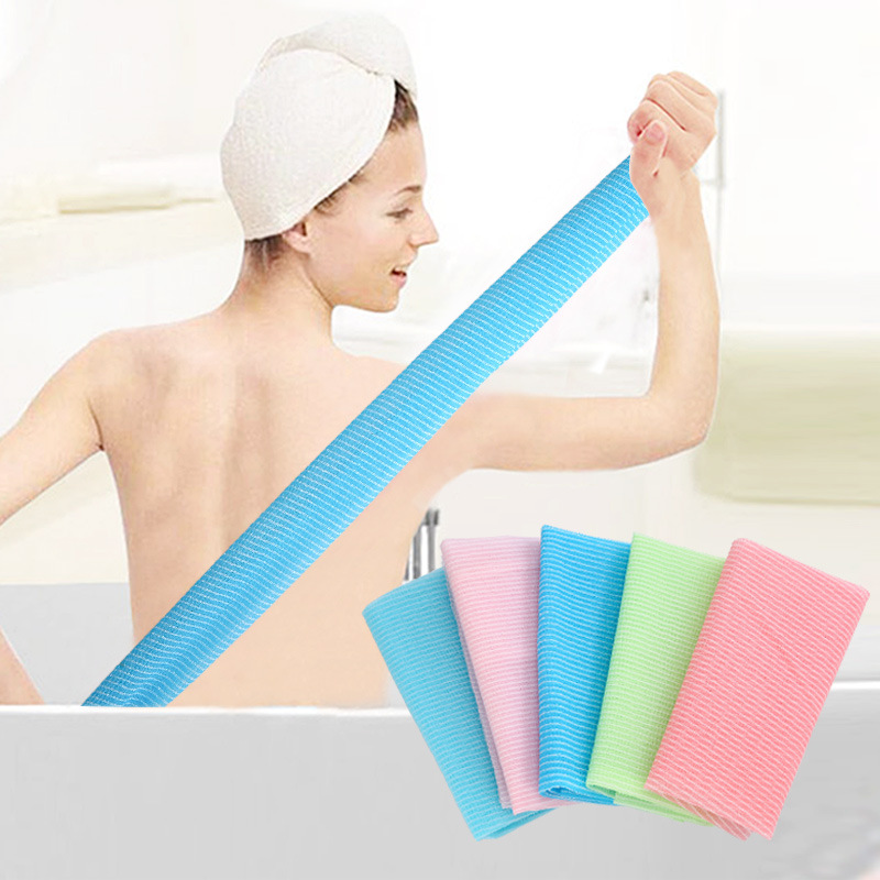Chuveiro De Banho De Nylon Exfoliating, Limpeza Do Corpo, Lavando A Toalha De Esfregando, Purificadores, Esponja De Nylon, Acessórios Do Banho, Bolhas Ricas