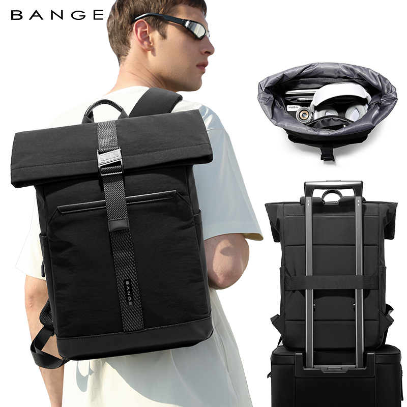Sacs d'école imperméables BANGE à fermeture enroulable, légers, grande capacité, sac à dos pour ordinateur portable, sac à dos