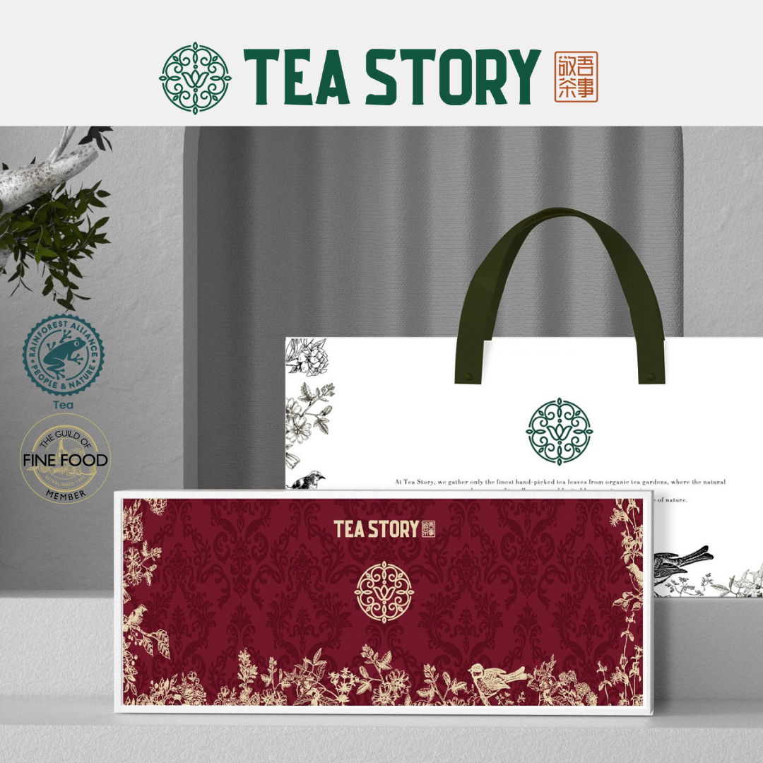 Tea Story Luxury Tea Gift Set - 4x80g Loose Leaf Tea Tins - Premium Tea for Relaxation, Antioxidant - Gift for Women/Mom