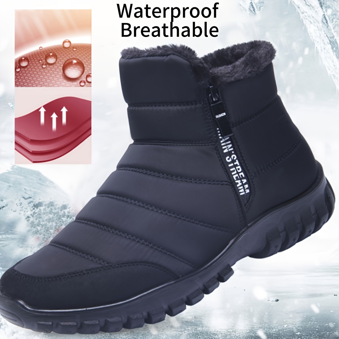 Buty zimowe Męskie sneakersy Ciepłe bawełniane botki na zamek błyskawiczny, buty śniegowce, jesienne buty codzienne Wodoodporne buty śniegowe darmowa wysyłka