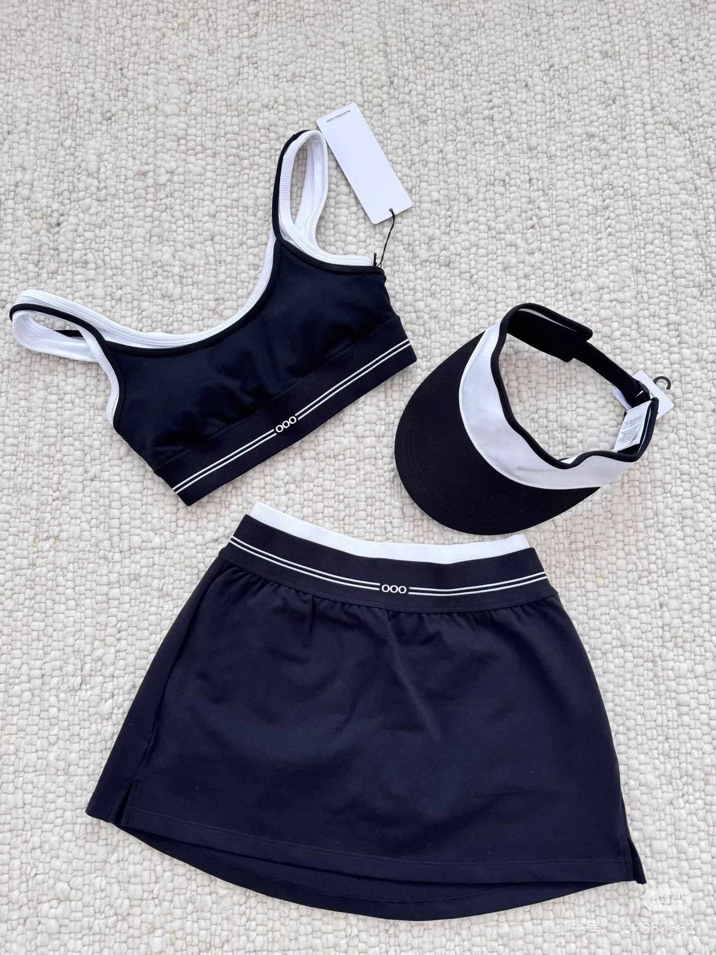 Women Yoga Tank Top and Fitness Skirt Set Two Piece Breathable Comfortable Running Workout Activewear