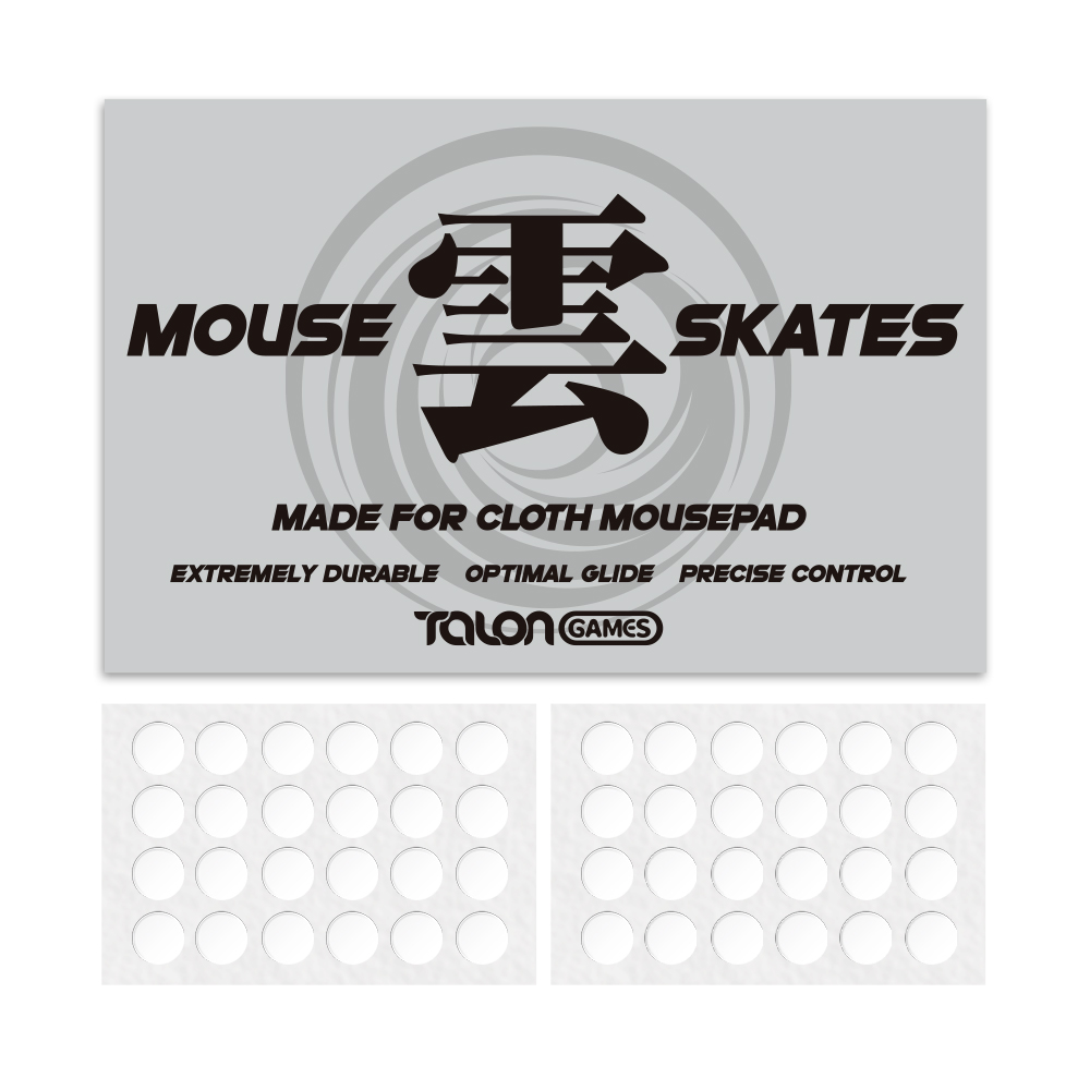 TALONGAMES Mouse Skates 48 Dots Universal para alfombrilla de tela, alta durabilidad, bajo nivel de ruido, deslizamiento suave, borde curvo, KUMO 8MM