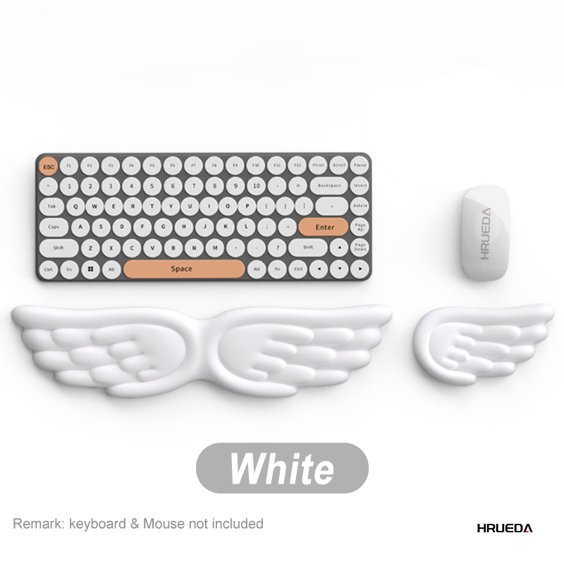 Mauspad, ergonomische Angel-Tastatur-Handballenauflage und Mauspad-Set, reduziert Handgelenkschmerzen für den Einsatz im Büro und im Gaming