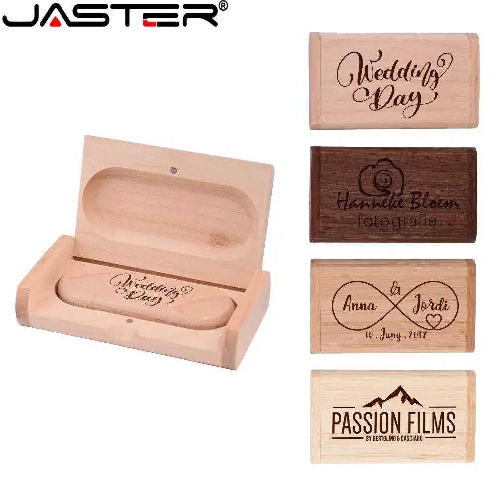 JASTER Деревянный флэш-накопитель TYPE-C USB 2.0 128 ГБ с бесплатным логотипом Креативный бизнес-подарок U-диск 64 ГБ с коробкой 32 ГБ Memory Stick