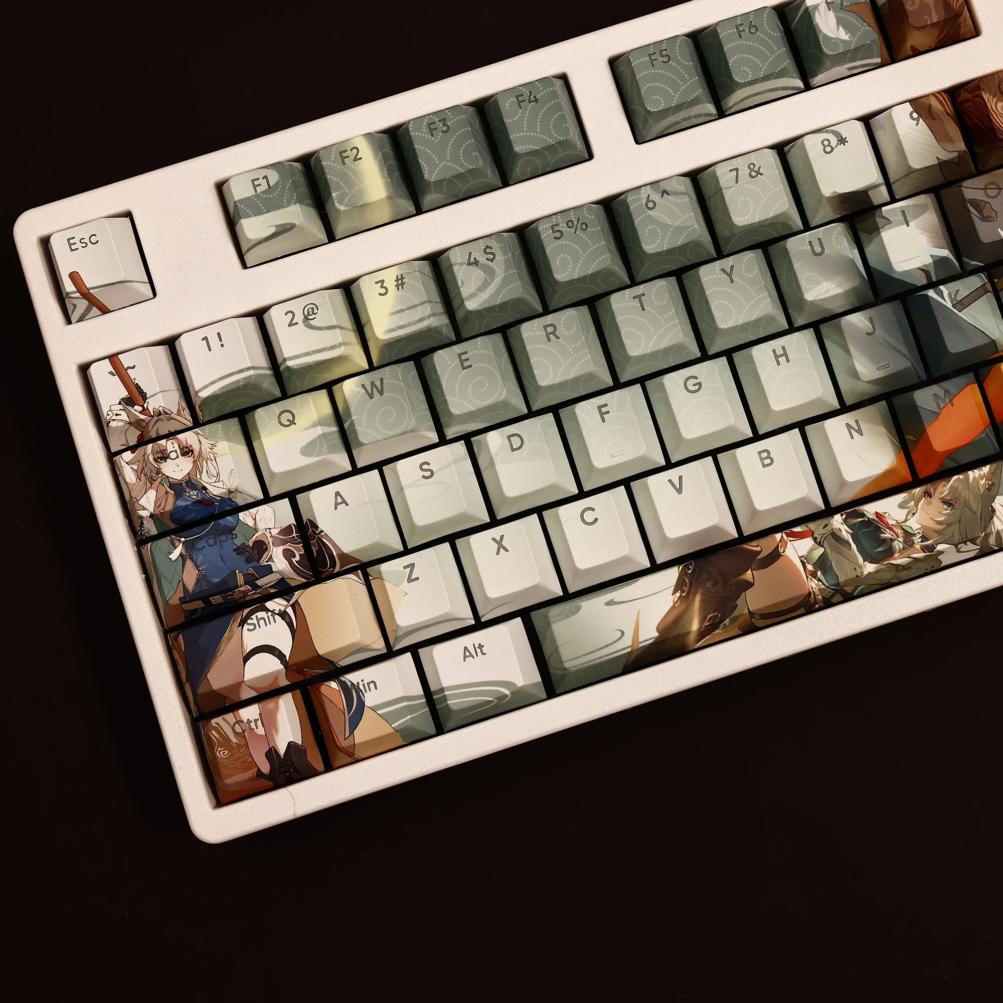 108 клавиш/набор Honkai: Star Rail Feixiao PBT колпачки для клавиш Cherry Profile DIY Custom для MX Switch Механическая клавиатура Аниме Игровой подарок