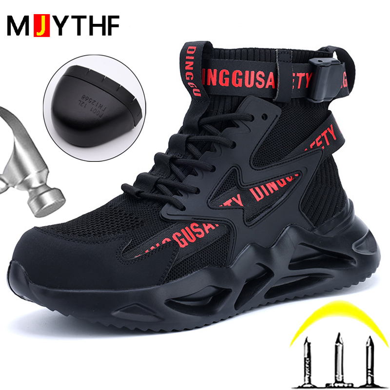 MJYTHF 2026 Nuovo Maschio Scarpe Da Lavoro Anti-puntura Scarpe di Sicurezza Stivali Da Uomo Scarpe Indistruttibili Anti-smash Calzini Da Lavoro Scarpe Da Ginnastica di Moda