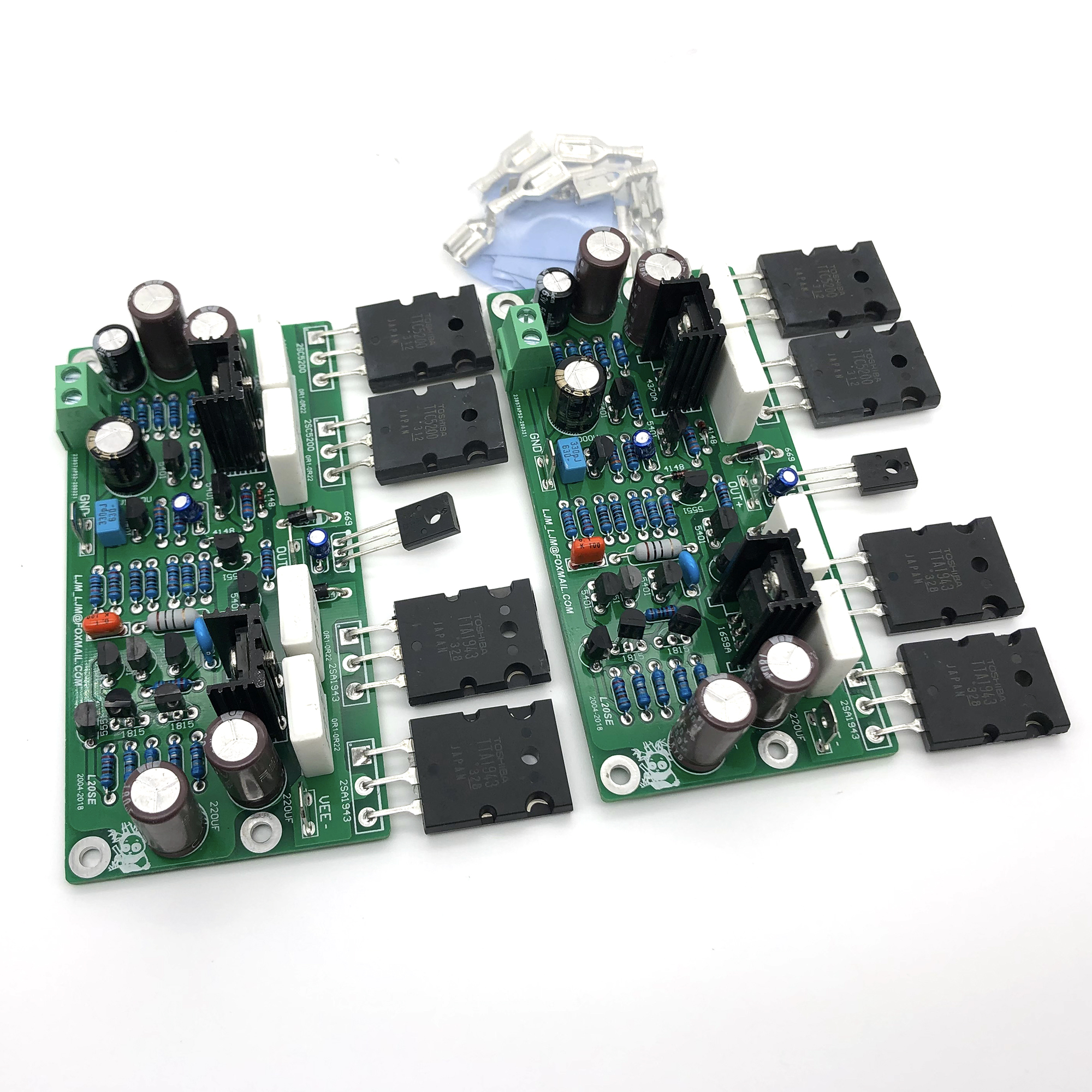 Carte amplificateur audio LJM L20 SE, A1943, C5200, canaux touristes stéréo, 350W, 4ohm, kits de bricolage, 2 pièces