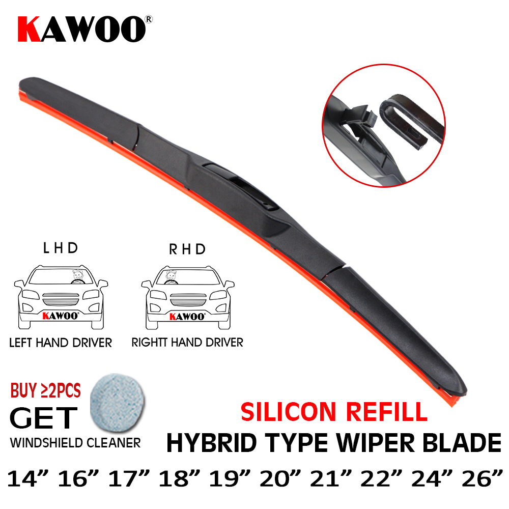 Nieuwe Rode Silicagel Auto Wisser Universal U Haak Type 14 "16" 17 "18" 19 "20" 21 "22" 24 "26" Voorruit Hybride Auto Ruitenwisser Accessoires