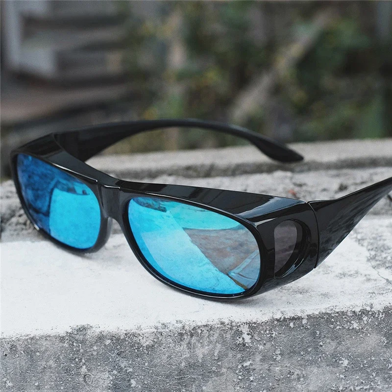 Occhiali da sole polarizzati adatti sopra gli occhiali da vista Occhiali da guida con protezione avvolgente Occhiali da pesca Occhiali da sole sportivi Occhiali per la visione notturna