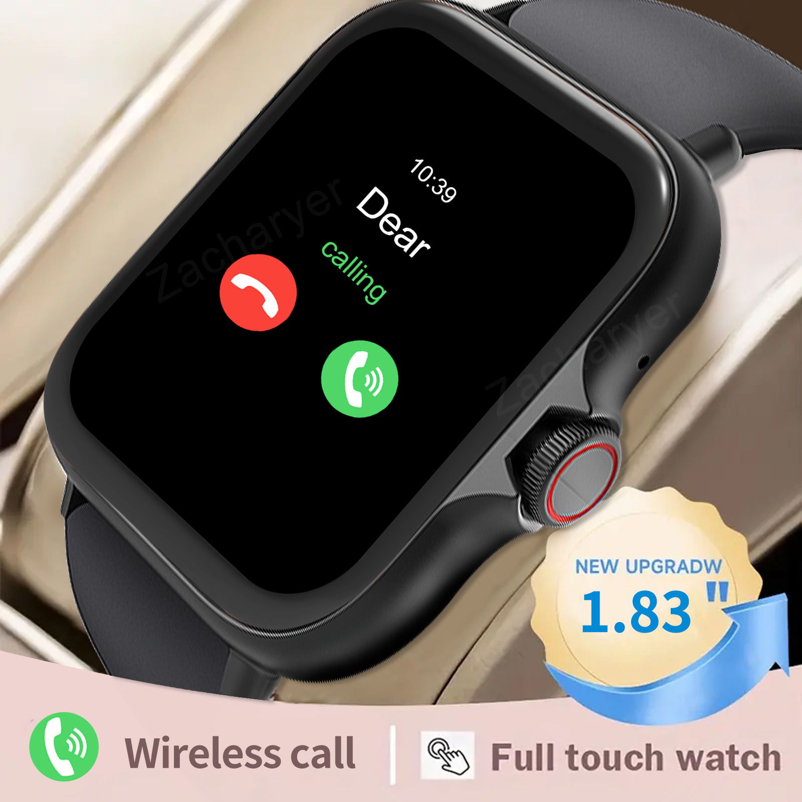 Unisex smartwatch met multisportmodi, meerdere app-herinneringen en berichtmeldingen, compatibel met iPhone en Android
