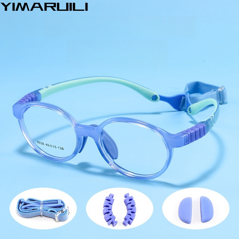 Yimaruili แว่นตา Comfort เบามากสำหรับเด็กกรอบแว่นตาวินเทจยืดหยุ่นได้ตามใบสั่งแพทย์