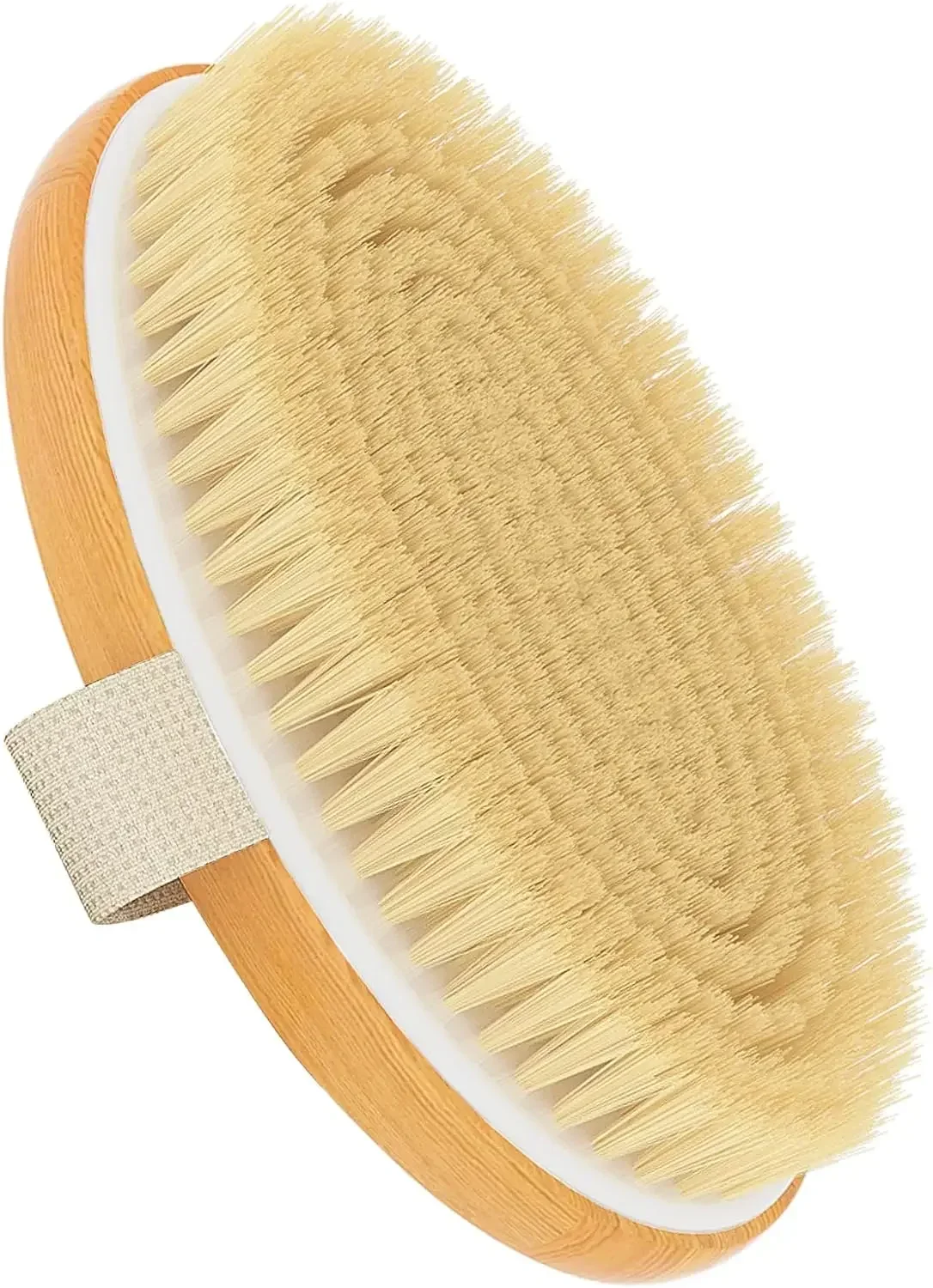 Droge lichaamsborstels, exfoliërende lichaamsscrubbers, natuurlijke borstelharen voor de droge huid, de bloedsomloop verbeteren, stop ingegroeide haren