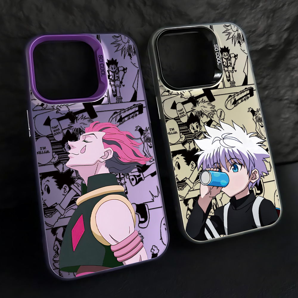 Anime Killua Hunter X Hunter Cassa Del Telefono Per IPhone 16e 16 15 14 13 12 11 Mini Pro Max X XR XSMAX 8 7 Plus Caduta Opaca Della Copertura Posteriore