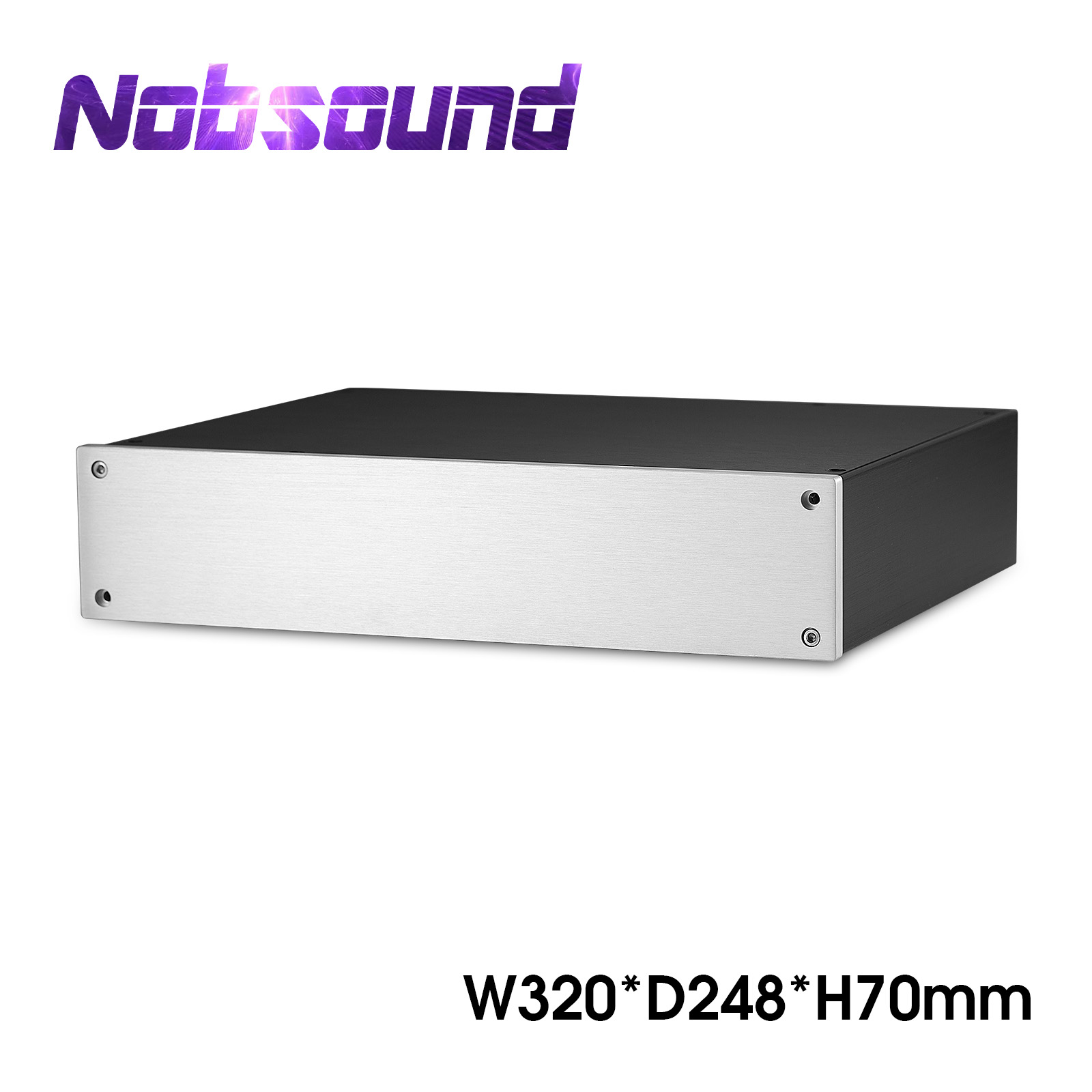 Nobsound HiFi Caixa de amplificador de alumínio Caixa de metal DIY Amplificador Chaissis Gabinete