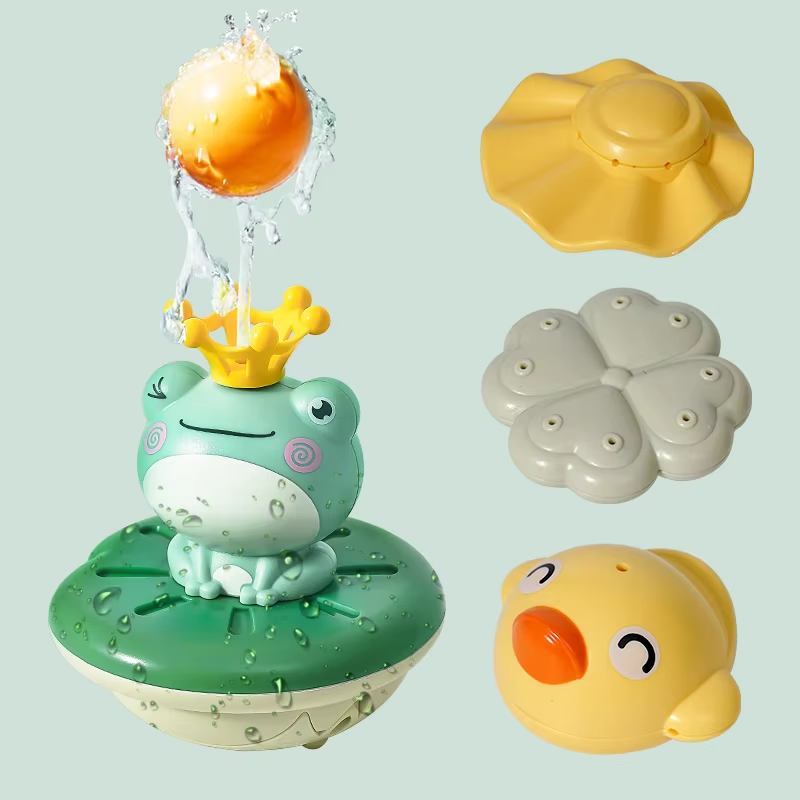 ใหม่ของเล่นอาบน้ําเด็กไฟฟ้าสเปรย์น้ําลอยหมุนกบ Sprinkler อาบน้ําเกมสําหรับเด็กของขวัญเด็กว่ายน้ําห้องน้ํา