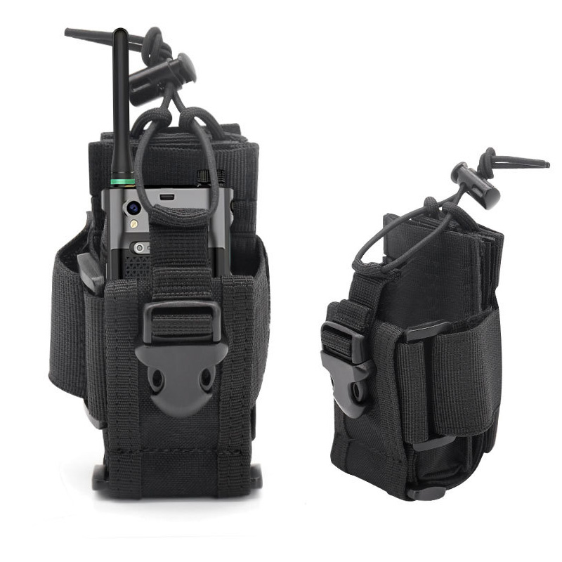 Molle トランシーバーポーチソフトホルスターユニバーサルワイヤレスラジオドアホルダーモトローラステーションカバーコンタクトデバイスケース