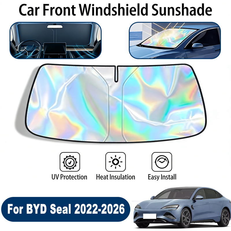 Osłona przeciwsłoneczna na przednią szybę do BYD Seal 2022-2026, składana, odblaskowa, chroniąca przed promieniowaniem UV, akcesoria.